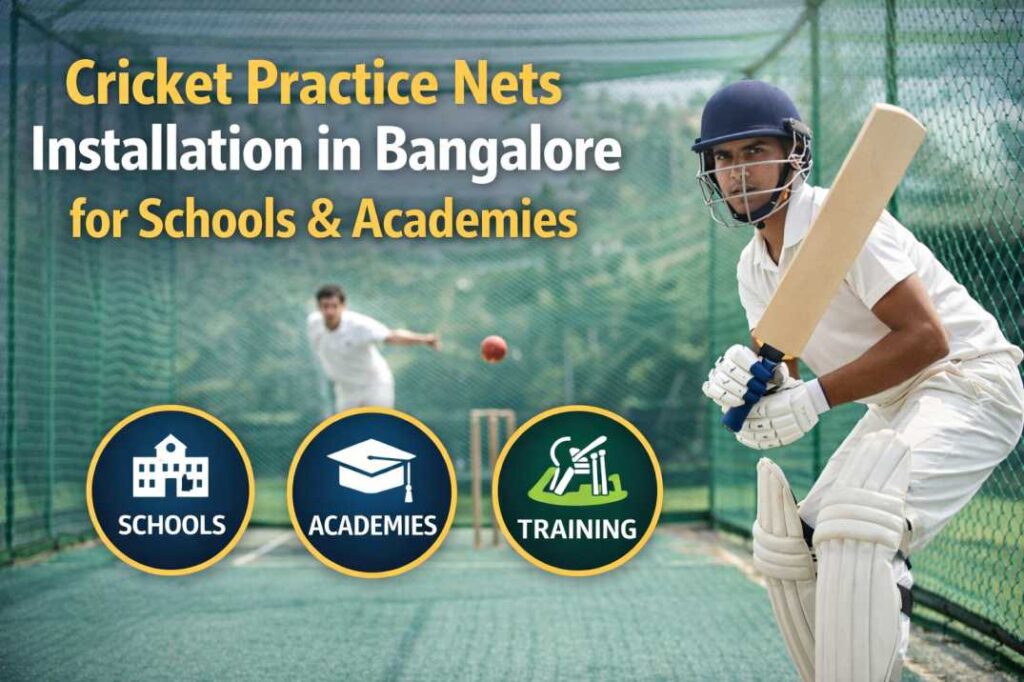 cricket practice nets installation in Bangalore